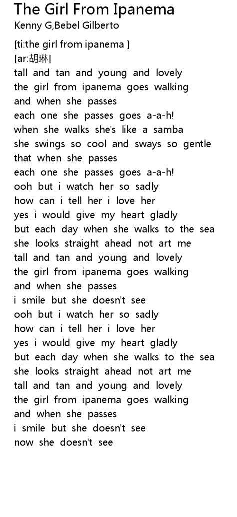 girl from ipanema lyrics